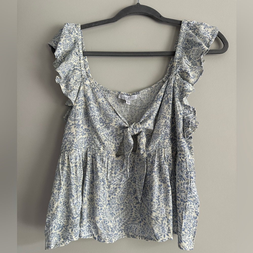 Patrons of Peace tank top/blouse - Size small.